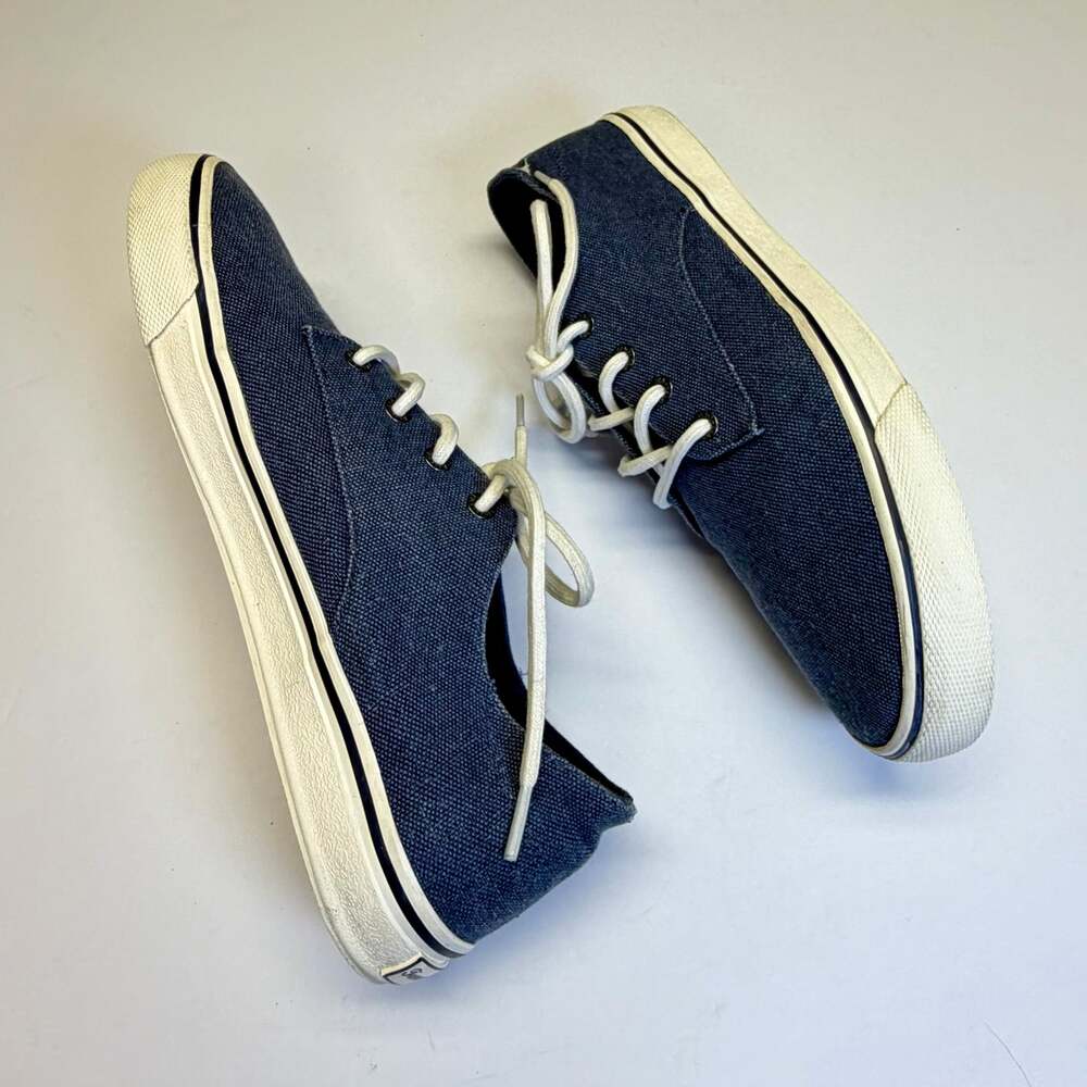 Tommy Bahama Durant Hills  Canvas Lace Up Sneakers Portside Blue  Men’s 9.5